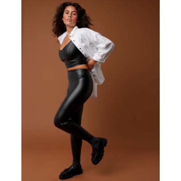 Aerie Pants - NWT OFFLINE By Aerie Faux Leather Legging Black Size S